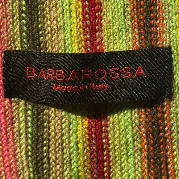 Barbarossa Very Long Luxury Italian multi-colored woven 10" H x 67" W scarf - Picture 2 of 13